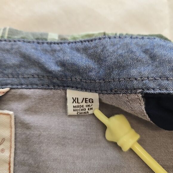 OG Weatherproof Green Navy Black White Men's Plaid XL Long Sleeve Button Up - Picture 5 of 11